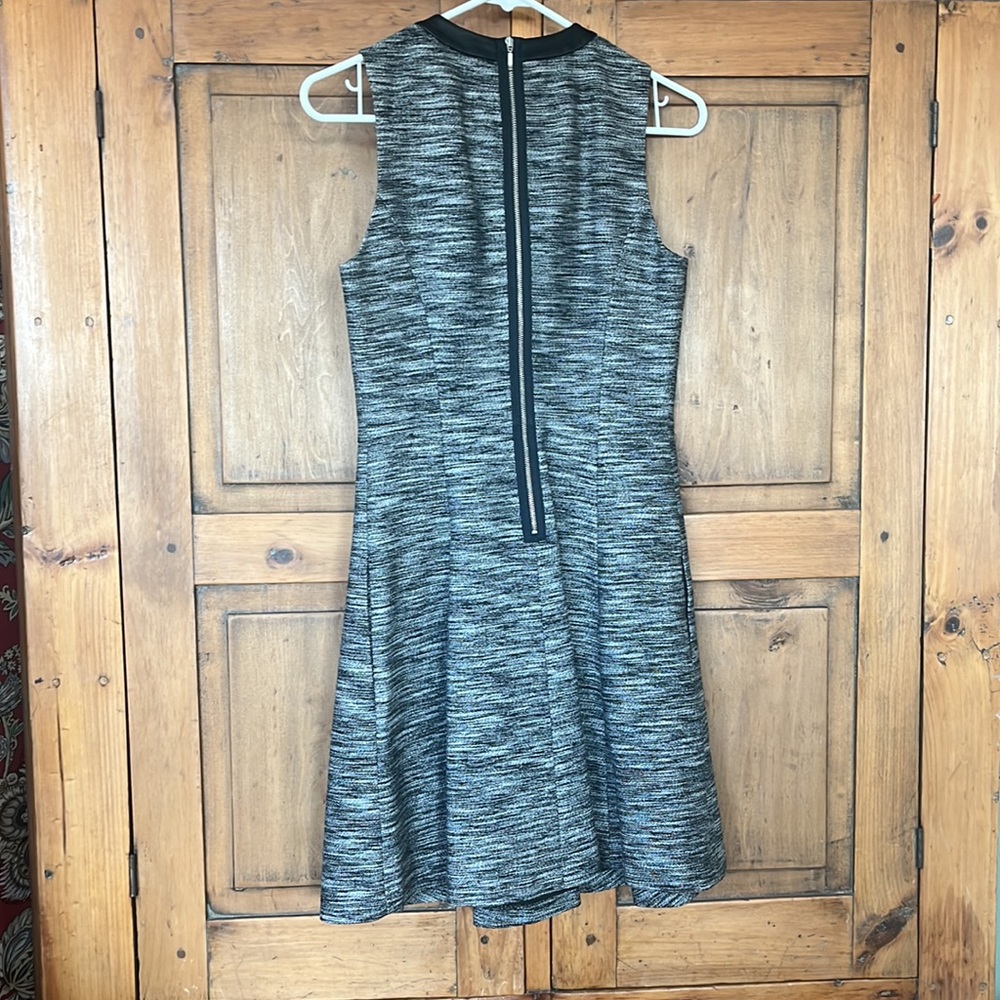 Madewell Tweed Dress with Leather Collar Size 2 - Picture 6 of 10